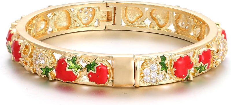 Ethlyn Gifts for girls Gold Plated Colorful Openable Kids Baby Girls Bangles Bracelets Birthday Christmas Gifts for 2years 4 years 5 years old girls - Image 1